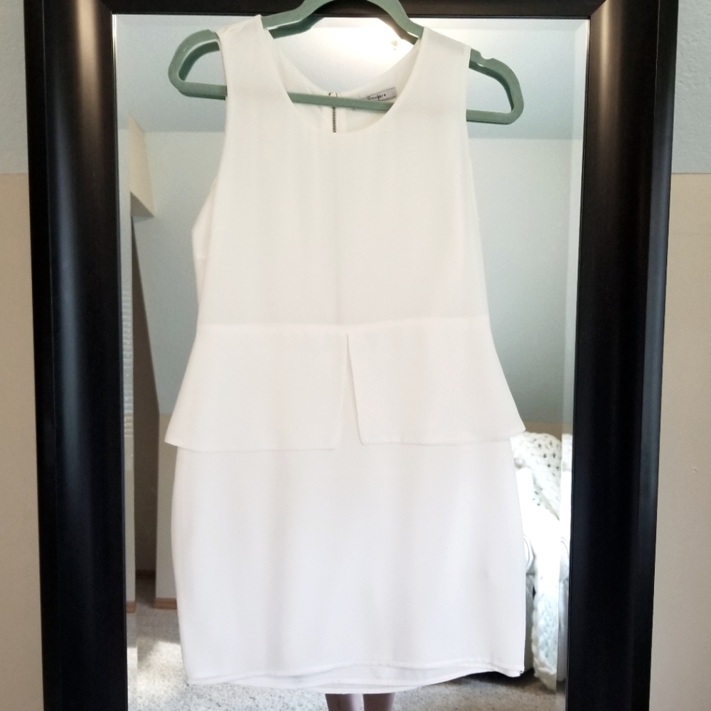 Naked Zebra White Petal Dress- Medium